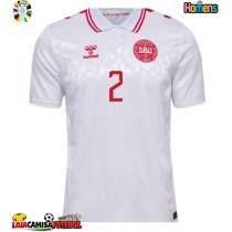 Camisa de Futebol Dinamarca Joachim Andersen #2 Equipamento Secundário Europeu 2024 Manga Curta